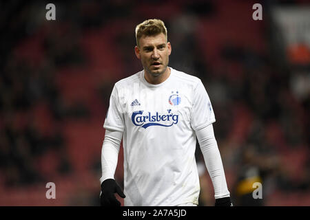 Oktober 31, 2019, Kopenhagen, Dänemark: Niclas Bendtner, FC Kopenhagen während der sydbank Cup Fußball-Match zwischen dem FC Kopenhagen und FC Nordsjælland von Telia Parken, Kopenhagen, Dänemark. (Bild: © Lars Moeller/ZUMA Draht) Stockfoto