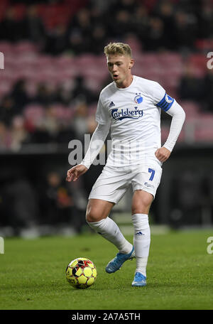 Oktober 31, 2019, Kopenhagen, Dänemark: Viktor Fischer, FC Kopenhagen während der sydbank Cup Fußball-Match zwischen dem FC Kopenhagen und FC Nordsjælland von Telia Parken, Kopenhagen, Dänemark. (Bild: © Lars Moeller/ZUMA Draht) Stockfoto