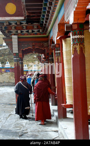 Die große Mani Haufen Tagong in Sichuan in China Stockfoto