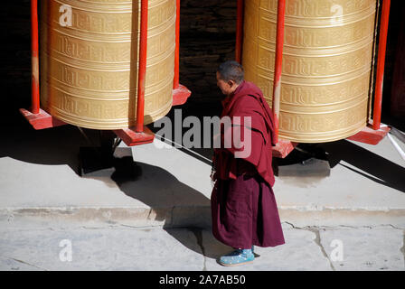 Die große Mani Haufen Tagong in Sichuan in China Stockfoto