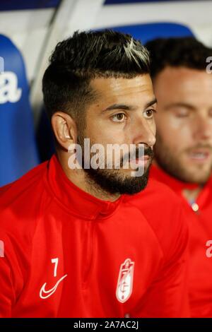 Madrid, Spanien. 31 Okt, 2019. ALVARO VADILLO WÄHREND DES SPIELS GETAFE CF GEGEN GRANADA FC AM ALFONSO PEREZ Kolosseum. Donnerstag, 31 OCTUBER 2019 Credit: CORDON PRESSE/Alamy leben Nachrichten Stockfoto