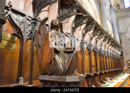 Innere, Innen, Hereford Cathedral, Hereford, Kathedrale, Grafschaft, Stadt, in, England, Englisch, in der Nähe von, Wales, Welsh, Grenze, Herefordshire, UK, GB, Großbritannien, Britische Stockfoto