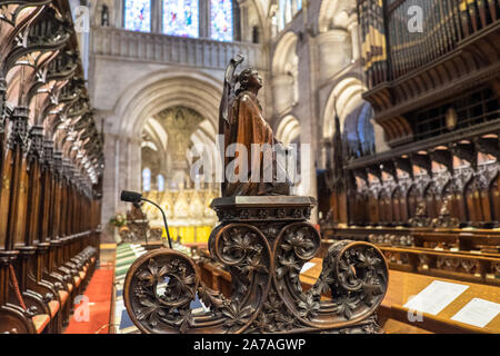 Innere, Innen, Hereford Cathedral, Hereford, Kathedrale, Grafschaft, Stadt, in, England, Englisch, in der Nähe von, Wales, Welsh, Grenze, Herefordshire, UK, GB, Großbritannien, Britische Stockfoto