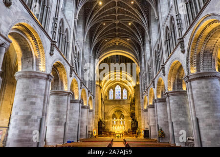 Innere, Innen, Hereford Cathedral, Hereford, Kathedrale, Grafschaft, Stadt, in, England, Englisch, in der Nähe von, Wales, Welsh, Grenze, Herefordshire, UK, GB, Großbritannien, Britische Stockfoto