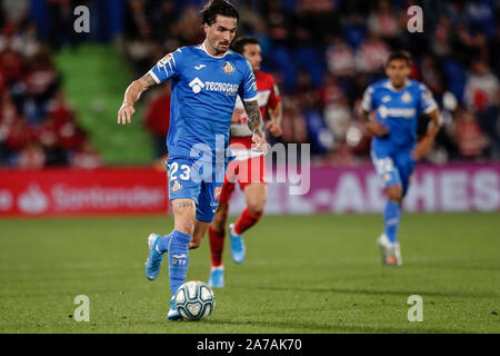 Coliseum Alfonso Perez, Madrid, Spanien. 31 Okt, 2019. La Liga, Club Getafe Club de Futbol versus Granada Club de Futbol; Jason (Getafe CF) in Aktion - Redaktionelle Verwendung Credit: Aktion plus Sport/Alamy leben Nachrichten Stockfoto