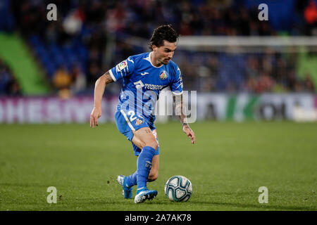 Coliseum Alfonso Perez, Madrid, Spanien. 31 Okt, 2019. La Liga, Club Getafe Club de Futbol versus Granada Club de Futbol; Jason (Getafe CF) in Aktion - Redaktionelle Verwendung Credit: Aktion plus Sport/Alamy leben Nachrichten Stockfoto