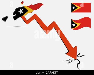 Osttimor Wirtschaftskrise Vektor-illustration eps 10. Stock Vektor