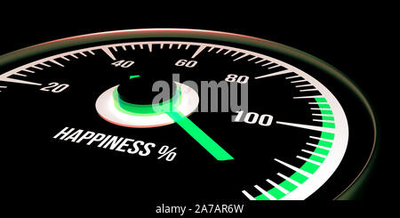 Glück Anzeige auf 100% extrem detaillierte und realistische 3D-Bild mit hoher Auflösung Stockfoto