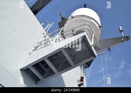 HMS Medway Inbetriebnahme Zeremonie im Chatham Werft wurde durch das Schiff Sponsor, Lady Fallon und Herr West besucht. Stockfoto