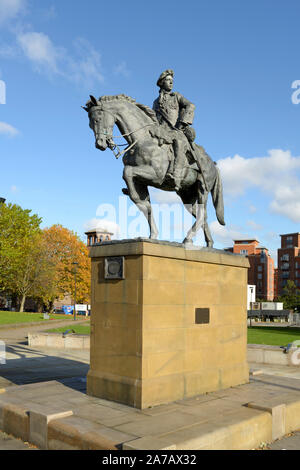 Bonnie Prince Charlie, Statue, Derby. Stockfoto