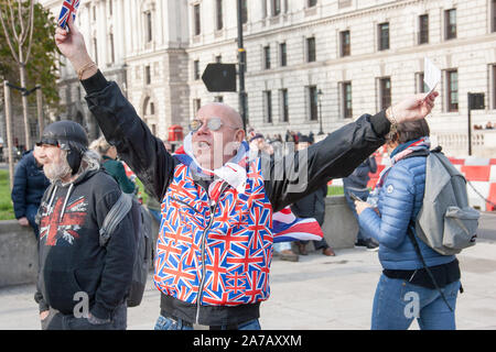 Brexit demonstration Westminster vom 31. Oktober 2019 Stockfoto