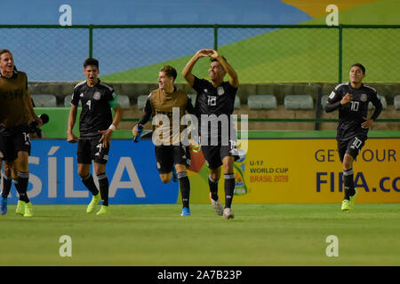 BRASÍLIA, DF - 31.10.2019: SUB 17 MEXIKO E ITÁLIA - Efrain Alvarez Kerben für Mexiko während U 17 Mexiko und Italien. Gleiches gilt für die FIFA U 17 WM-Gruppenphase. Bezerrão Stadion in Brasilia, DF. (Foto: Reinaldo Reginato/Fotoarena) Stockfoto