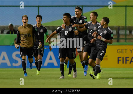 BRASÍLIA, DF - 31.10.2019: SUB 17 MEXIKO E ITÁLIA - Efrain Alvarez Kerben für Mexiko während U 17 Mexiko und Italien. Gleiches gilt für die FIFA U 17 WM-Gruppenphase. Bezerrão Stadion in Brasilia, DF. (Foto: Reinaldo Reginato/Fotoarena) Stockfoto