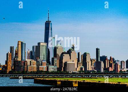 New York City Sky Linien sind einige der besten Stadt Sky line Ansichten der Welt. Stockfoto