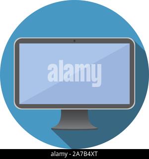 Computer Flachbildschirm Symbol Vektor Illustration Stock Vektor