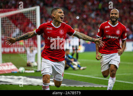 Porto Alegre, Brasilien. 01 Nov, 2019. Serie A Match in Beira Rio Stadion am Donnerstag (31.) in Porto Alegre, RS, Brasilien. Credit: Raul Pereira/FotoArena/Alamy leben Nachrichten Stockfoto