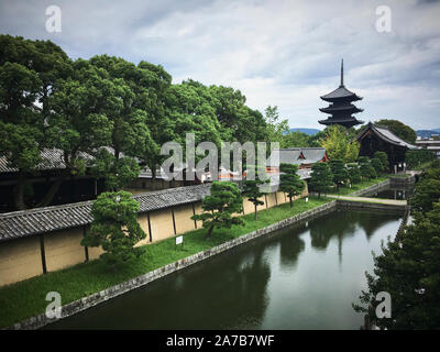 Toji Tempel, Minami-Ku, Kyoto-shi-Nishikujonandencho. Shingon buddhistischen Tempel in 796 gegründet. Toji hat die höchste Pagode bei 57 Meter hoch. Stockfoto