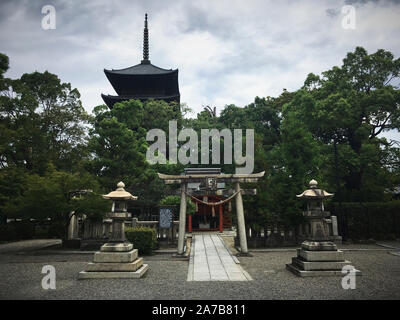 Toji Tempel, Minami-Ku, Kyoto-shi-Nishikujonandencho. Shingon buddhistischen Tempel in 796 gegründet. Toji hat die höchste Pagode bei 57 Meter hoch. Stockfoto