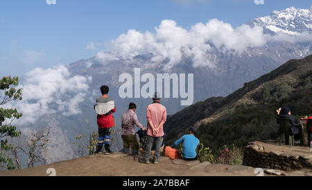 Nepal, Annapurna. Mardi Himal Trek. Stockfoto