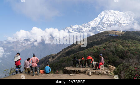 Nepal, Annapurna. Mardi Himal Trek. Stockfoto