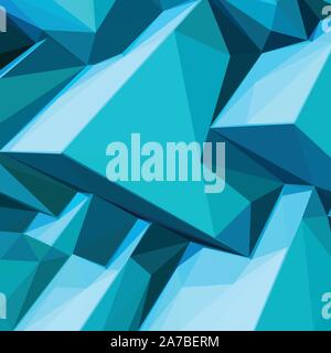 Poster mit abstrakt blau Eiswürfel Stock Vektor