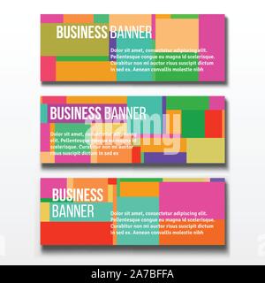Satz von drei Business Banner Stock Vektor