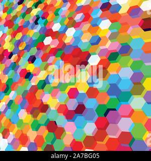 Zusammenfassung Hintergrund mit bunten hex Polygone Stock Vektor