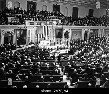 Präsident Franklin Roosevelt liefert 1 Nachricht an 74th Congress Ca. Januar 1935 Stockfoto