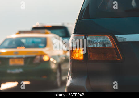 Staus auf der Autobahn in Bangkok, Thailand. Stockfoto