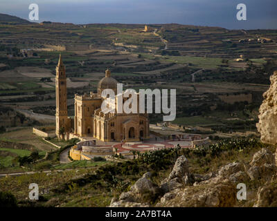 Basilika der Nationalen Schrein der Jungfrau von Ta' Pinu auf Gozo Stockfoto
