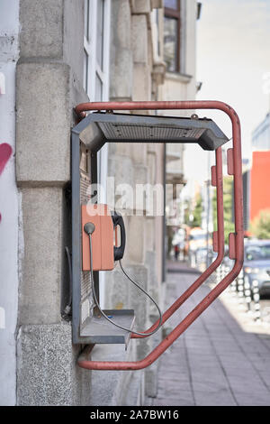 Telefonzelle in Sofia. Bulgarien Stockfoto