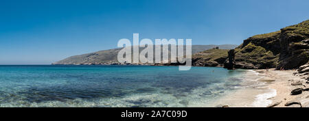 Tis Grias zu Pidima schöne türkisblaue Beach, Griechenland, Kreta, Insel Andros,