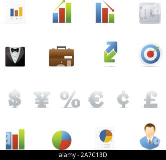 Vecto Vector Icons. Wirtschaft und Finanzen Stock Vektor