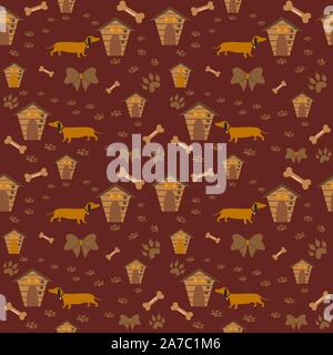 Nahtlose hund Muster. Vector Illustration Stock Vektor