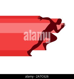 Silhouetten der Athleten. Laufender Mann. Stock Vektor