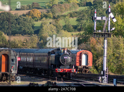 9466 Panier Tank überschrift in Winchcombe Station Stockfoto