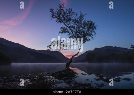 Llanberis Sunrise - Snowdonia National Park Stockfoto