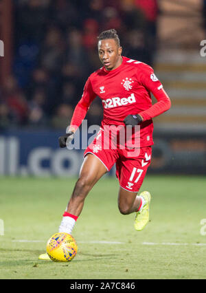 Förster Joe Aribo während der Ladbrokes schottischen Premiership Gleiches an Global Energy Stadion, Dingwall. Stockfoto