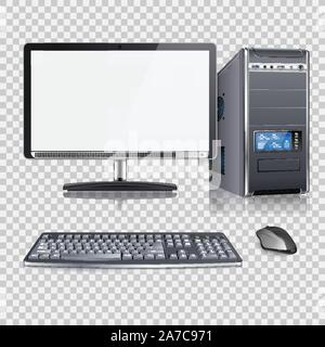 High Ausführliche moderne Computer Stock Vektor