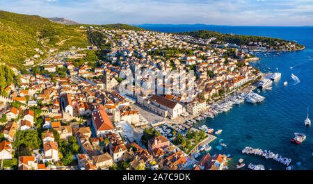 Stadt Hvar auf der Insel Hvar Kroatien Stockfoto