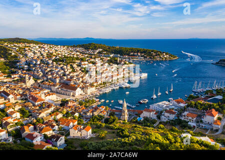 Stadt Hvar auf der Insel Hvar Kroatien Stockfoto