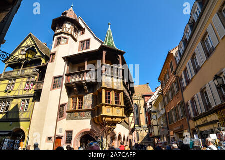 Colmar, Frankreich - 23. März 2019: Maison Pfister (Pfister Haus) in Colmar. Stockfoto