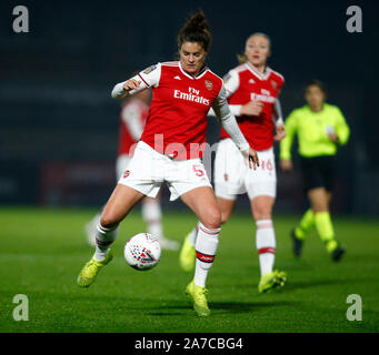 Portsmouth, England - 31. Oktober: Jennifer Beattie von Arsenal während der Uefa Champions League Runde 16 Leg 2 Übereinstimmung zwischen Arsenal Frauen und Stockfoto