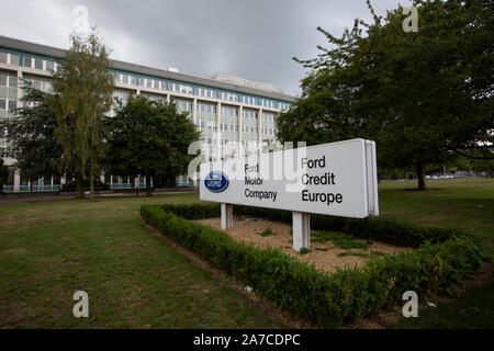 Die in der Nähe der leeren Büros an autogiganten Ford UK Warley Hauptsitz in Brentwood, Essex, wo das Auto hersteller seit über 50 Jahren gegründet wurden. Stockfoto