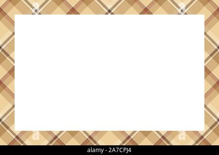 Vintage frame Vektor. Schottischen Grenze Muster retro Style. Schönheit leeren Hintergrund, Vorlage für Foto, Portrait, album. Tartan plaid Ornament. Stock Vektor