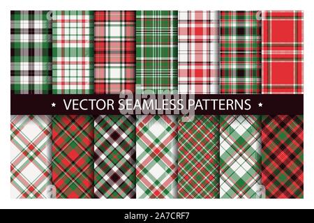Tartan Muster nahtlose plaid Vektor. Geometrische Hintergrund Stoff Textur. Moderne Check mode Vorlage für Textildruck, Geschenkpapier, Geschenk, c Stock Vektor