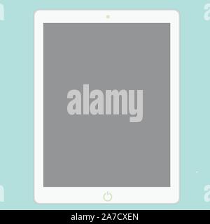 Schwarze Tablette mit weißer Bildschirm auf weißem Hintergrund. tablet Symbol für Ihre Web site Design, Logo, App, UI. Flat Style. Stock Vektor