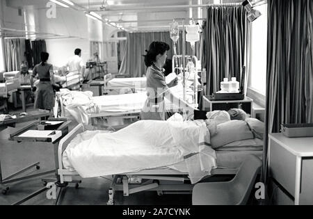 Bezirk, City Hospital, Nottingham, Großbritannien 1991 Stockfoto