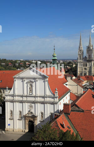 Kroatien, Zagreb, St. Katharina Kirche, Kathedrale, Stockfoto