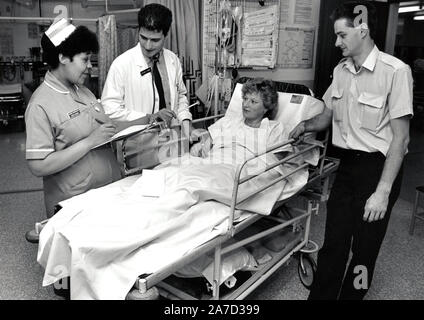 Bezirk, City Hospital, Nottingham, Großbritannien 1991 Stockfoto